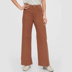 GAP | NWT High Rise Wide Leg Twill Pants in Brown